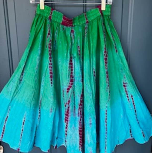 STUDIO WEST VINTAGE TYE DIE FLAIR SKIRT SIZE LARGE - Picture 9 of 10